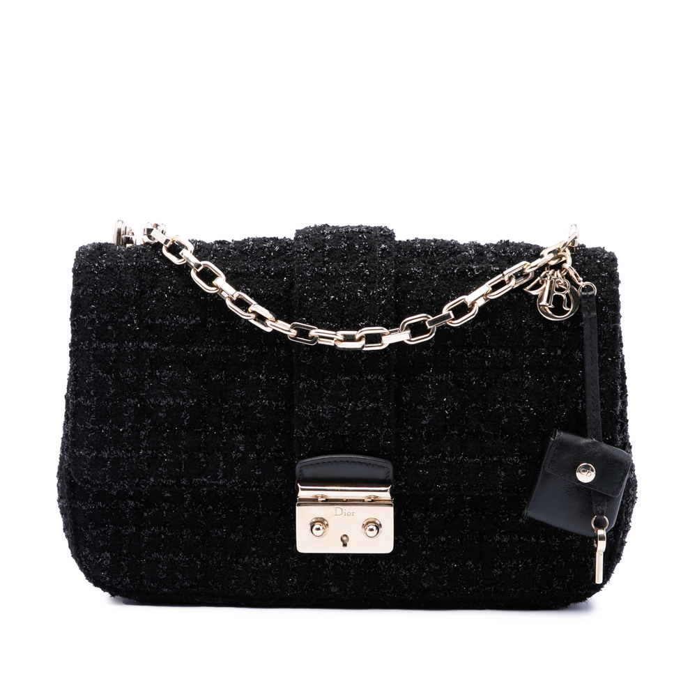 Pre-Loved Dior Medium Tweed Cannage Miss Dior Flap